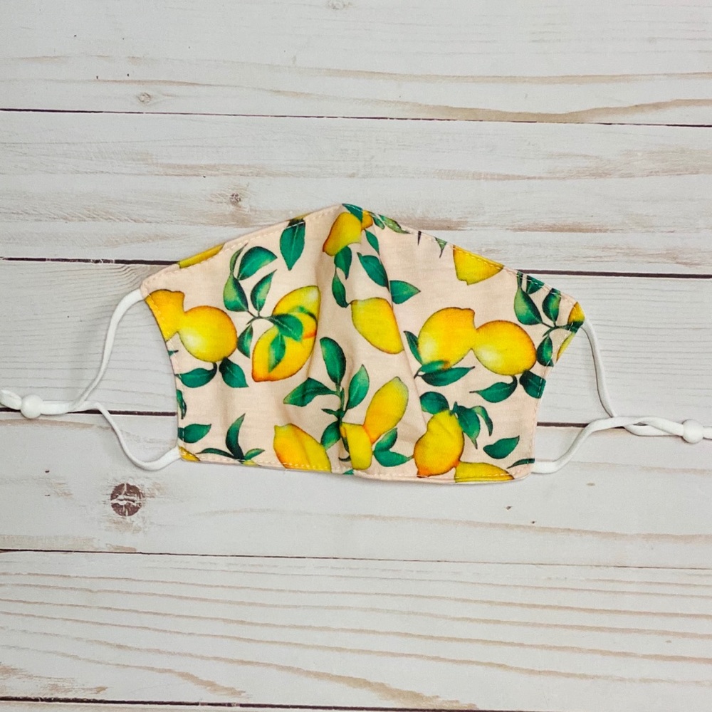 🔥3/$20🔥Lemon Adjustable Fashion Face Mask - Picture 3 of 5